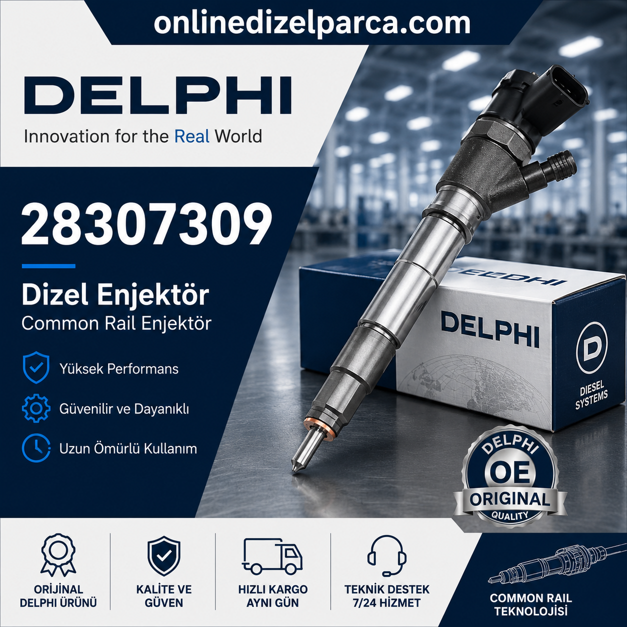 Delphi 28307309 Dizel Enjektör